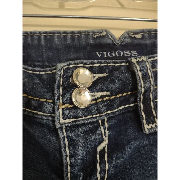 Vigoss Duplin Capri Jeans 7/8 Thick Stitch Preppy Casual Classic - Picture 2 of 9